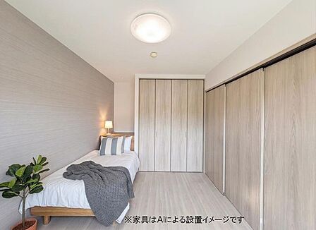 6.5帖洋室はベッドも置けそうなゆとりのある一室です。