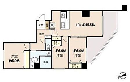 図面では分かりにくい広さ感。大きな家具の配置など、現地で体験してみて下さい。