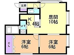 間取図画像 2LDK