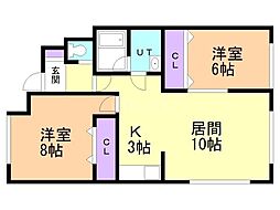 間取図画像 2LDK