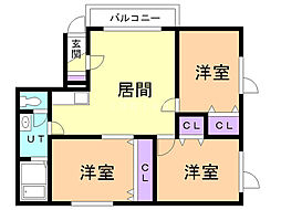 ビンティーノ松ヶ枝 3LDKの間取図画像