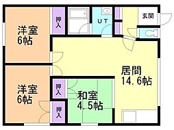 メゾンリバージ 3LDKの間取図画像