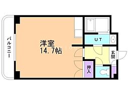 プレサント小樽花園 ワンルームの間取図画像
