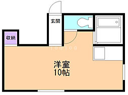メゾンドパル ワンルームの間取図画像