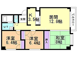 ポートヒルズ富岡 3LDKの間取図画像