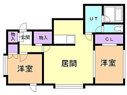 Y2Kプラス 2LDKの間取図画像
