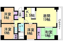ロジェ真栄 4LDKの間取図画像