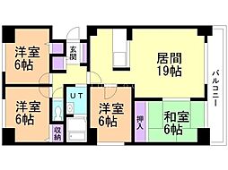 ロジェ真栄 4LDKの間取図画像