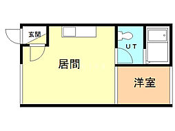 シティハイム色内 1DKの間取図画像
