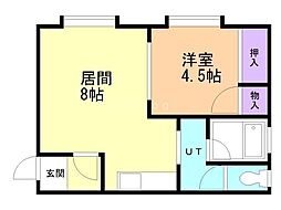 ひまわりハイツ 1LDKの間取図画像