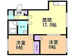 エメロード・幸 2LDKの間取図画像