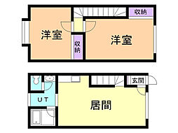 アイホーム三番館A棟 2LDKの間取図画像