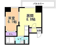 ベイコート小樽オーシャンヒルズ 1LDKの間取図画像