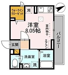 Ｃａｓａ　Ｆｅｌｉｃｅ 3階ワンルームの間取り