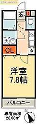 JR総武線 千葉駅 徒歩15分の賃貸アパート 1階1Kの間取り