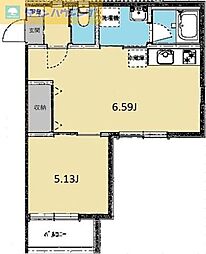 エマーソンパーク 3階1LDKの間取り