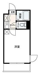 Ｌｉｌｙ浜野 2階1Kの間取り