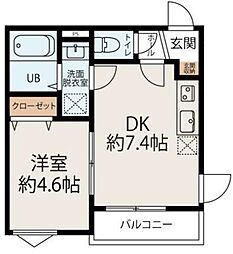 CONNECT PARK 東本町(コネクトパーク東本町) 3階1DKの間取り