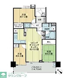 ライオンズ稲毛マスターマークス 14階3LDKの間取り