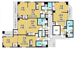 金太郎ヒルズ347 5階1DKの間取り