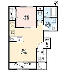 リーブルファイン八千代勝田台 101 1階1LDKの間取り