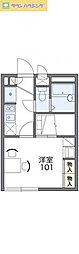 レオパレスモリエ 1Kの間取図画像