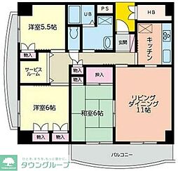 レジデンス穴川 3SLDKの間取図画像