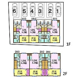 ナリトモ赤井A 1LDKの間取図画像