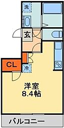 ディアエイト ワンルームの間取図画像