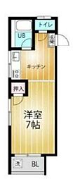 コーポクリエート 1Kの間取図画像