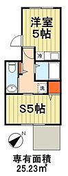 PSR矢作町 1Kの間取図画像