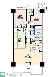 エクレール検見川浜 3LDKの間取図画像
