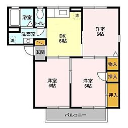 ルピナス幕張 3DKの間取図画像
