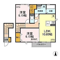 エル・ドラードB 2LDKの間取図画像