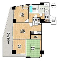 ライオンズマンション千葉東 3LDKの間取図画像