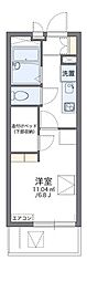 レオパレスヴァルト2 1Kの間取図画像