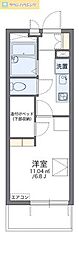 レオパレスフェリキタス花園 1Kの間取図画像