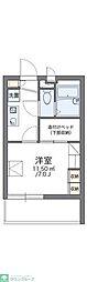 レオパレスだるま 1Kの間取図画像