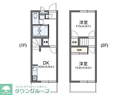 レオパレスヤマセ 2DKの間取図画像