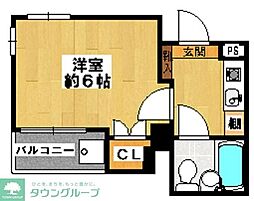ジュネパレス船橋第3 1Kの間取図画像