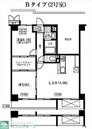 パティオアベート 2LDKの間取図画像