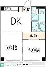 エステートマリン 2DKの間取図画像