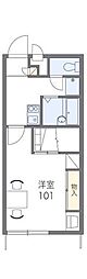 レオパレスリベェールSOGA 1Kの間取図画像