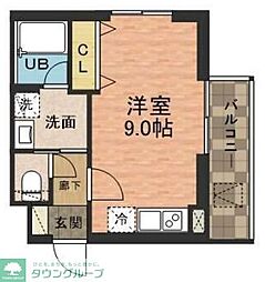 サムティレジデンス船橋海神 ワンルームの間取図画像