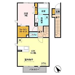 ルミエール 1LDKの間取図画像