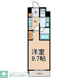 サプール津田沼 1Kの間取図画像