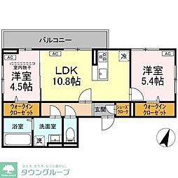 D-SOLACE末広4丁目 2LDKの間取図画像