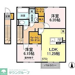 メゾンブリーゼ 2LDKの間取図画像
