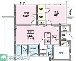 市川市末広2丁目マンション 2LDKの間取図画像