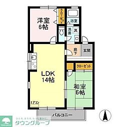 モダンタイムス3 2LDKの間取図画像